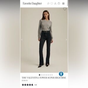 Favorite Daughter Valentina High Rise Black Flare Jeans